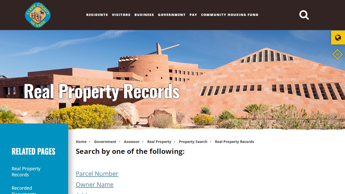 Real Property Records - Clark County, Nevada